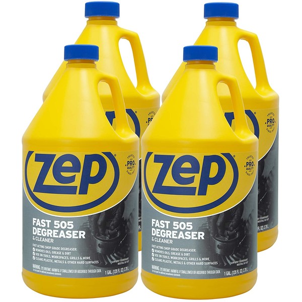 Zep Fast 505 Cleaner and Degreaser 1 Gallon ZU505128 (Case of 4) Industrial Strength