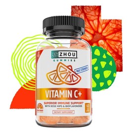 Vitamin C+ Gummies | Immune System & Antioxidant Support | With Zinc & Vitamin D3 for Daily Wellness, Skin Health, and Natural Defense