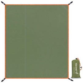 GOYYI Tent Sheet, Ground Sheet, Waterproof On Both Sides, Waterproof Index: 118.1 inches (3,000 mm), Foldable, Lightweight, With Storage Bag, Camping, 70.9 x 82.7 inches (180 x 210 cm), Army Green