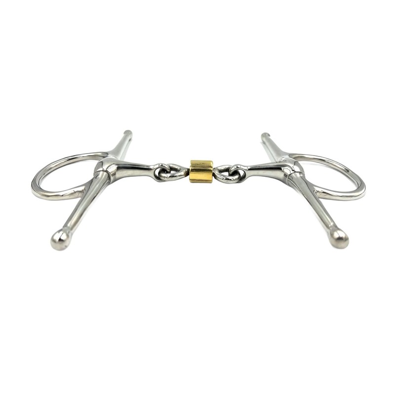 Equine Smile ES0076 Snaffle Bit Double Broken with Coated Copper