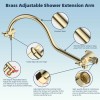 Hibbent 10 Inch High Pressure Rainfall Shower Head Handheld Gold