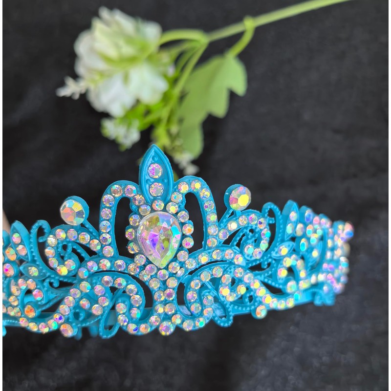 Bride To Be Sash Crystal Crown Kit Blue Bridal Shower