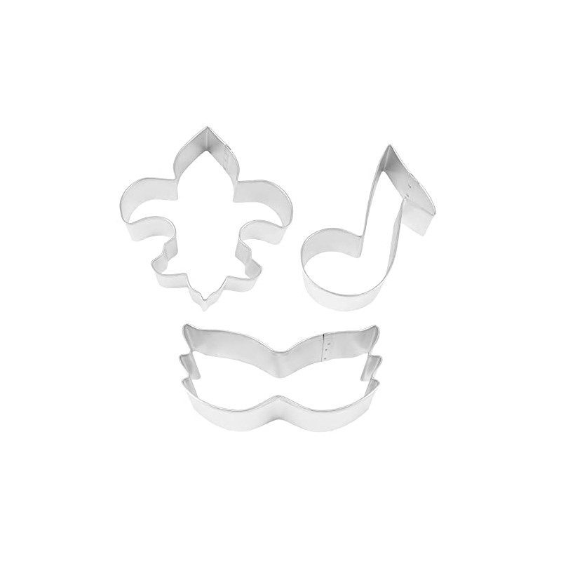 R&M Mardi Gras Cookie Cutter Gift Set. Includes Mardi Gras