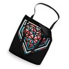 Geometric Heart Design With Colorful Triangles For Art Tote Bag