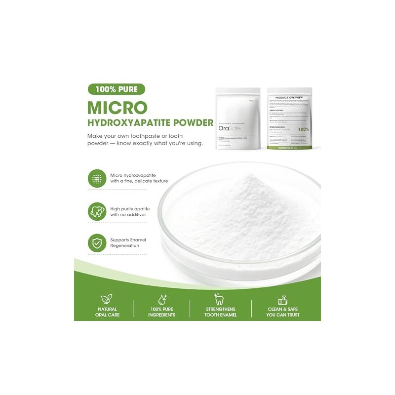 Micro Hydroxyapatite Powder Pure MCHA Calcium Phosphate Ingredient 42.5g (1.5
