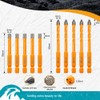 EXFEIN Tile Drill Bits Kit 6mm 5pcs Quick-fit Shank& 6mm