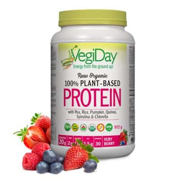 VegiDay Raw Organic Plant Based Protein Very Berryl 927 g