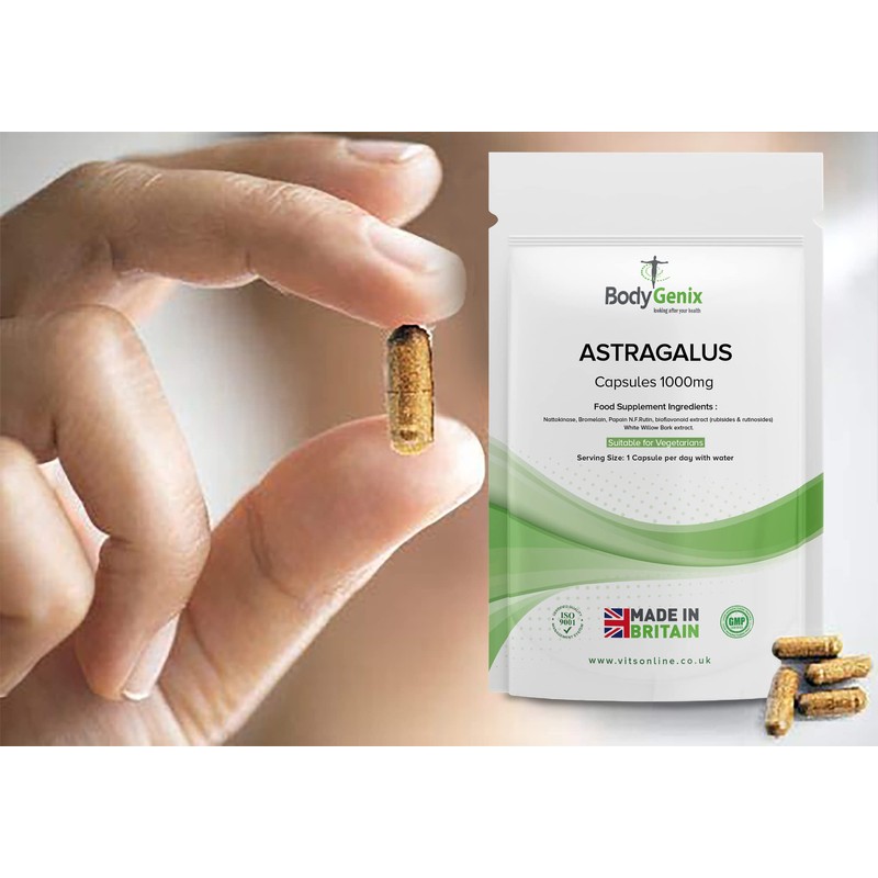 Bodygenix Astragalus 1000mg Capsules Bodygenix UK, Powerful Chinese Supplement High