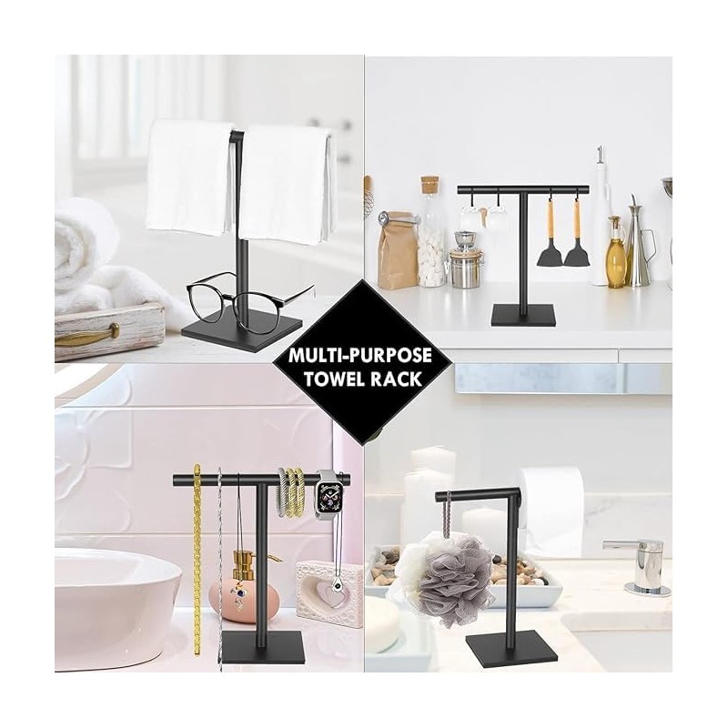 T Shape Countertop Towel Rack Modern Display Rack Towel Rack