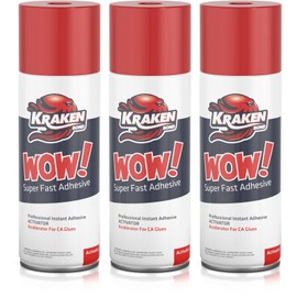 Kraken Bond WOW CA Glue Accelerator Spray (Only Activator) 3 Pack ( 6.76 oz )