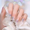 Chisafly Nail Seal, Flower Nail Sticker, Hydrangea, Hydrangea, Foil Stamping,