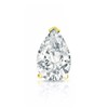 14k Yellow Gold Pear Diamond Simulated Cubic Zirconia SINGLE STUD