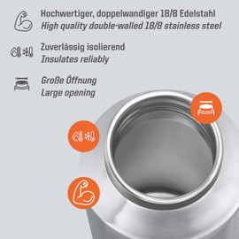 Esbit Vacuum Flask Sculptor Stainless Steel Water Bottle 750 ml for Hot and Cold Drinks