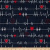 Windham Quilt Fabrics Calling All Nurses Heart Beat Black Quilt