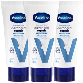 Vaseline Intensive Care Advanced Repair Fragrance Free Moisture Body Lotion 2 Oz Travel Size (Pack Of 3)                                              