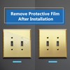 LIDER Reflective Acrylic Toggle Switch Wall Plate, Mirrored Double Light