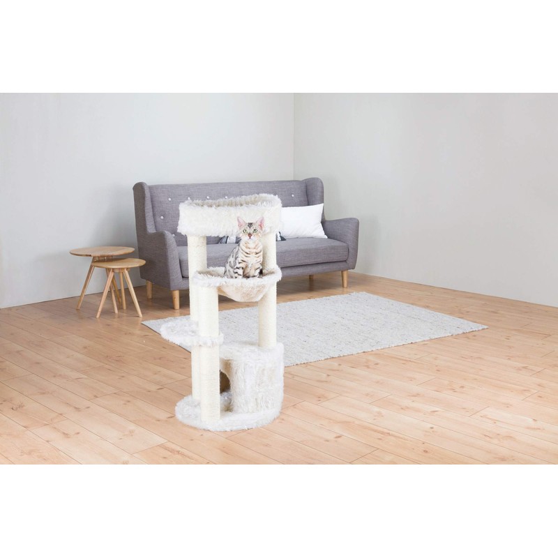 TRIXIE Baza Junior Cat Tower with Condo, Hammock, Plush Platforms,