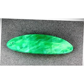 Perfect Hairstyle with Our Hair Accessories - Green Barrette Marbled Oval Plastic Curved Hair Clip 3 7/8" Long 1" Wide Fashionable Hair Accessory Hair Jewelry Accessories for Lady Women