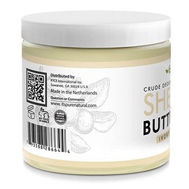 Manteca de karité de marfil africano sin refinar (16 oz) – 100% pura y natural para piel seca agrietada, eczema, estrías y antienvejecimiento – Uso en