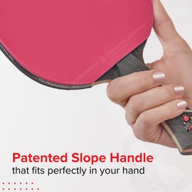 AirBlades The Peace Maker ALC - Professional Ping Pong Paddle - Carbon Fiber Table Tennis Racket Producing Maximum Spin & Control for All Levels - Hard Carry Case & Ergonomic Handle.