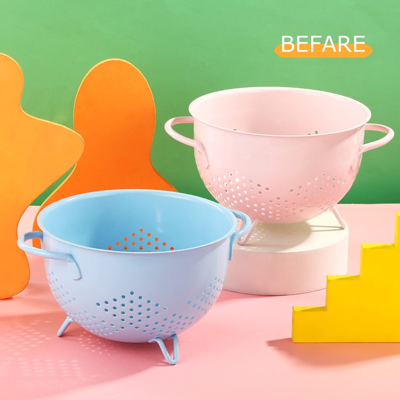 Metal Strainer Powder Coated Self Draining Metal Strainer with Bottom