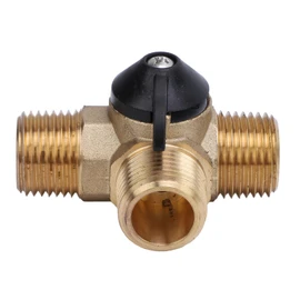 RV Water Heater by Pass Kit, 12 Inch Reinforced Hose and 1/2 NPT Brass Tee Valves Pipe Fittings Kit with Sealing Tape, Winterizing Made Easy