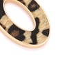 Leopard Drop Earrings Geometric Faux Leather Hoop Dangle Earring Statement