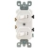 Leviton 109-05224-WSP Combo 2-Single Pole Switch, White