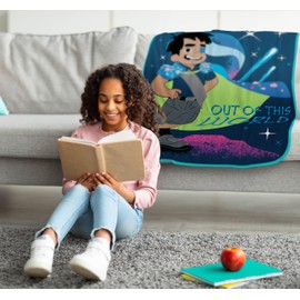 Jay Franco Kids Plush Throw Blanket – Children's Soft & Comfy 46x60 Inches Throw for Couch or Bed – Cozy Home Décor for Living Room & Bedroom, Blue - Elio