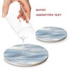 Blue Marble Coasters Set of 6,Ceramic Drink Coasters with Holder,Home