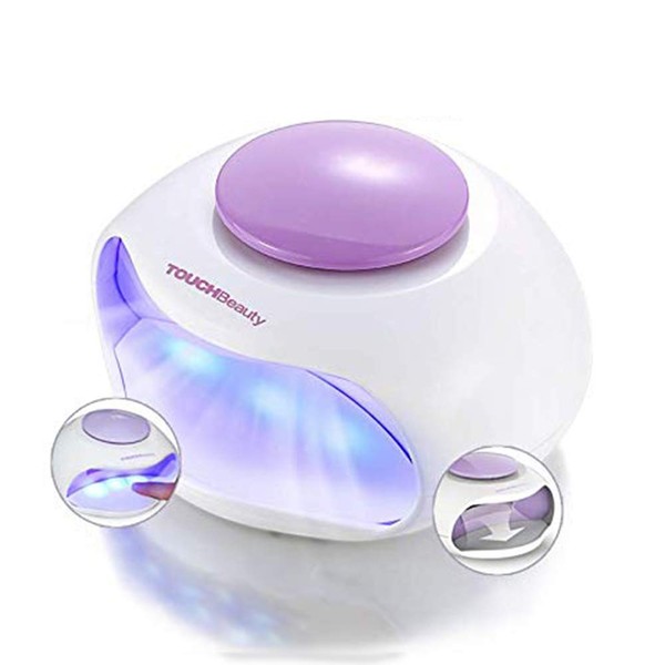 TOUCHBeauty Mini Air & LED Light Nail Dryer for Regular Nail Polishes, Ideal Gift to Kids Teens Powerful Fan, Battery Powered