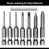 7 Pieces Slotted Bit Set 1.6-6.0mm Flat Head Screwdriver Bits