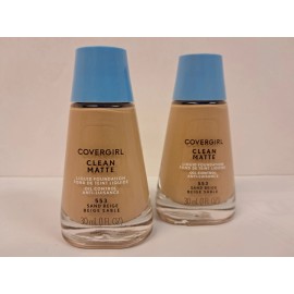COVERGIRL 2 Covergirl Clean Matte Liquid Foundation Makeup #553 Sand Beige 1 fl oz NEW
