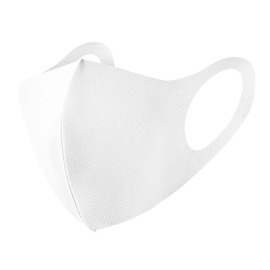 Eraser Cooling Mask, Cooling, For Summer, Washable, Color, Complexion, Set of 4, 3D Construction, UV Protection, Easy to Breathe, Reusable, White, Size L