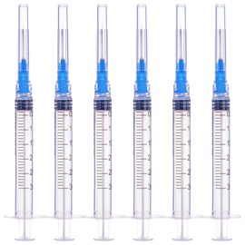 Syringes 3ml with 23 Gauge 1 Inch Needle Disposable Lab Syringe, 20 Pack