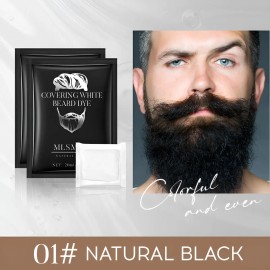 10 Piezas De Tinte De Barba Para Barba De Uso Rápido Y Fácil