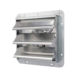 iPower 10 Inch Shutter Exhaust Fan High Speed 1650RPM 820CFM 1-Pack Silver