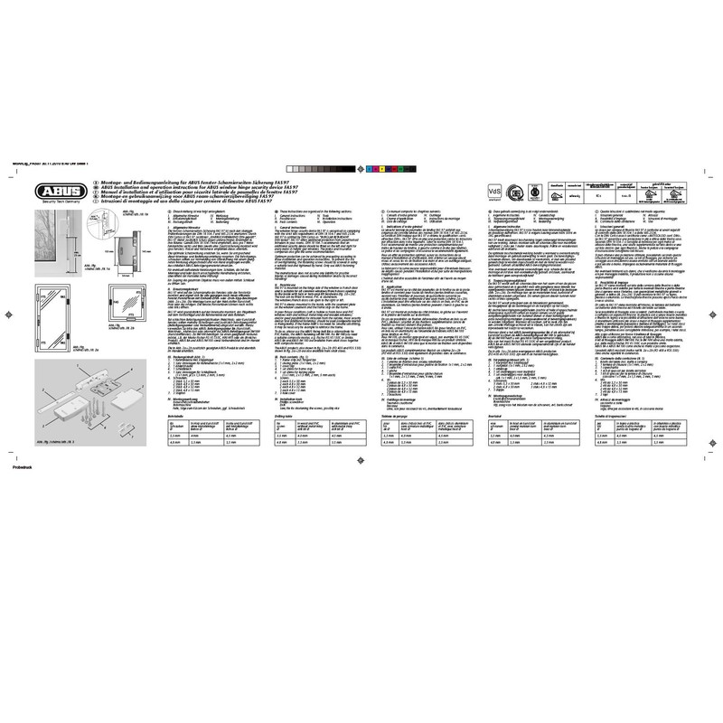 ABUS FAS97 Hinged Side Lock - Keyless Window Lock for
