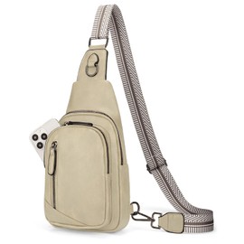 subough Leather Crossbody Bags Sling Bag for Women, Shoulder Backpack, Leather Sling Bag for Women Crossbody Purse Travel