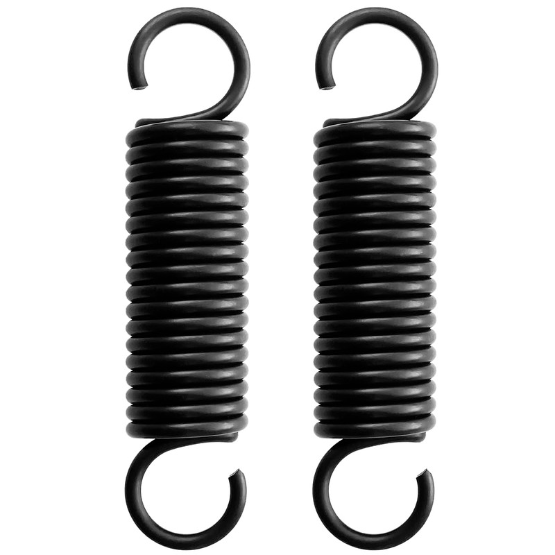 2 x 80mm Steel Extension Springs, Spring Diameter 18mm, Wire