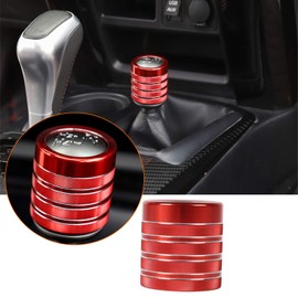 YOCTM 4Runner Accessories - Gear Shift Knob Compatible with Toyota 4runner TRD Pro Offroad 4WD Drive Gear Shifter Head Cover Trim Accessoies Aluminum Alloy 2010-2023 (Red)