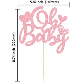 Ephlyn - Decoración para tartas de San Valentín con purpurina rosa para decoración de tartas de San Valentín, decoración de tartas para el amor del día de San Valentín, baby shower, suministros para