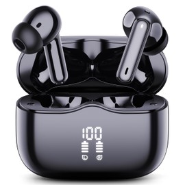Earphones, Bluetooth 5.4, Wireless Earphones, 2026 Lasting, ENC Call Noise-Canceling, Up to 40 Hours Playback, Full Range Hi-FI Sound Quality, Built-in Mic, Automatic Pairing, Instant Connection