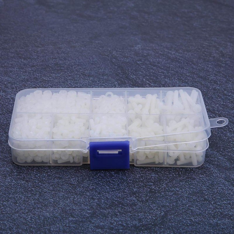 Nylon Screw Nuts, 800 Pieces M3 Nylon Screw Nut Set