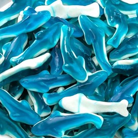 Gummy Sharks - 11 Ounce Pack - Blue Shark Gummies - Blue Candy for Goodie Bags, Gifting, Snacking & Dessert Decorating - Chewy Candy - Raspberry-Vanilla Flavor