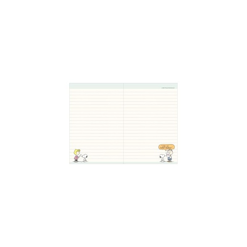 Sunstar Bungu S2958449 Snoopy Notebook, Monthly B7, White
