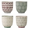 Bloomingville Small Mugs Karine, Grey Green Purple, Ceramic, Set of