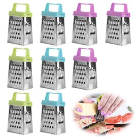 9PC Mini Cheese Grater, Box Grater and Multi Functional Vegetable Slicer for Vegetable Grater Food Shredder Lemon Zester Kitchen Small Graters, Kitchen Tools for Cheese Gingers Potatoes