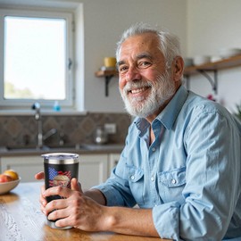 Polmmys Grandpa Gifts - Best Grandpa Ever Mug Cup for Christmas, Birthday, Fathers Day - 20oz Coffee Tumbler, Insulated Stainless Steel