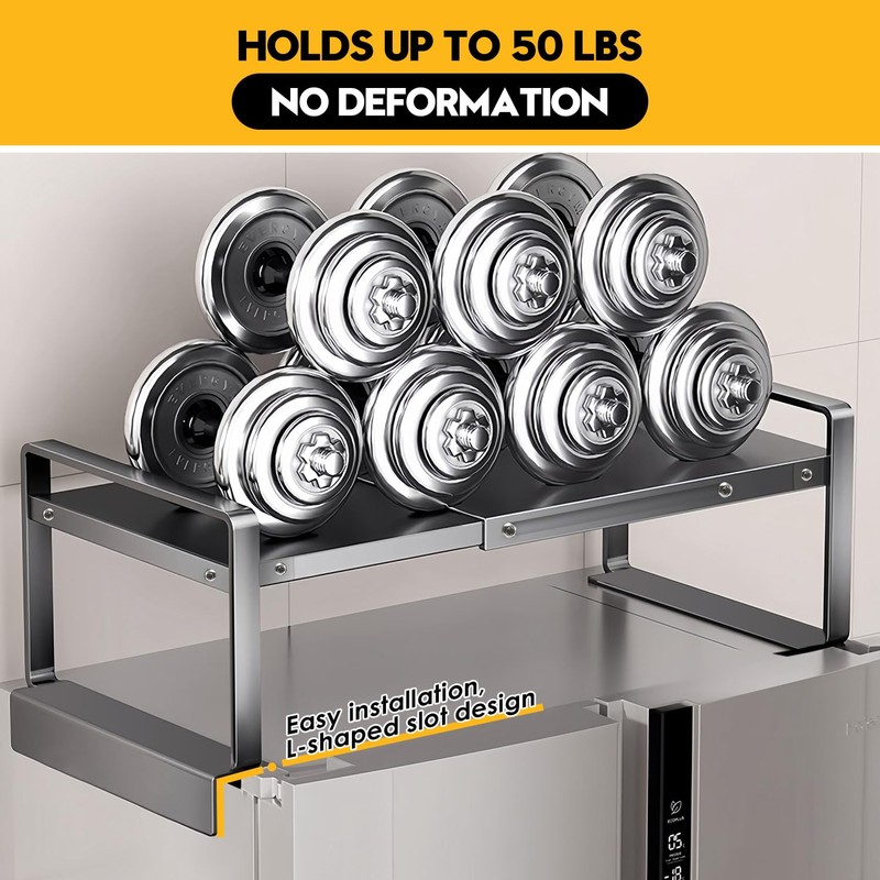(17-31.5 inches) Adjustable Refrigerator or Washer Top Storage Rack -